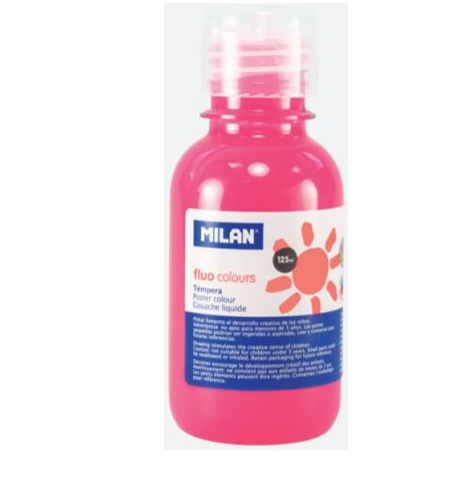 Málning þekju, fluo bleik, 125ml