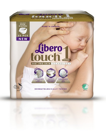 Libero Touch 1, 2-5kg, 22stk